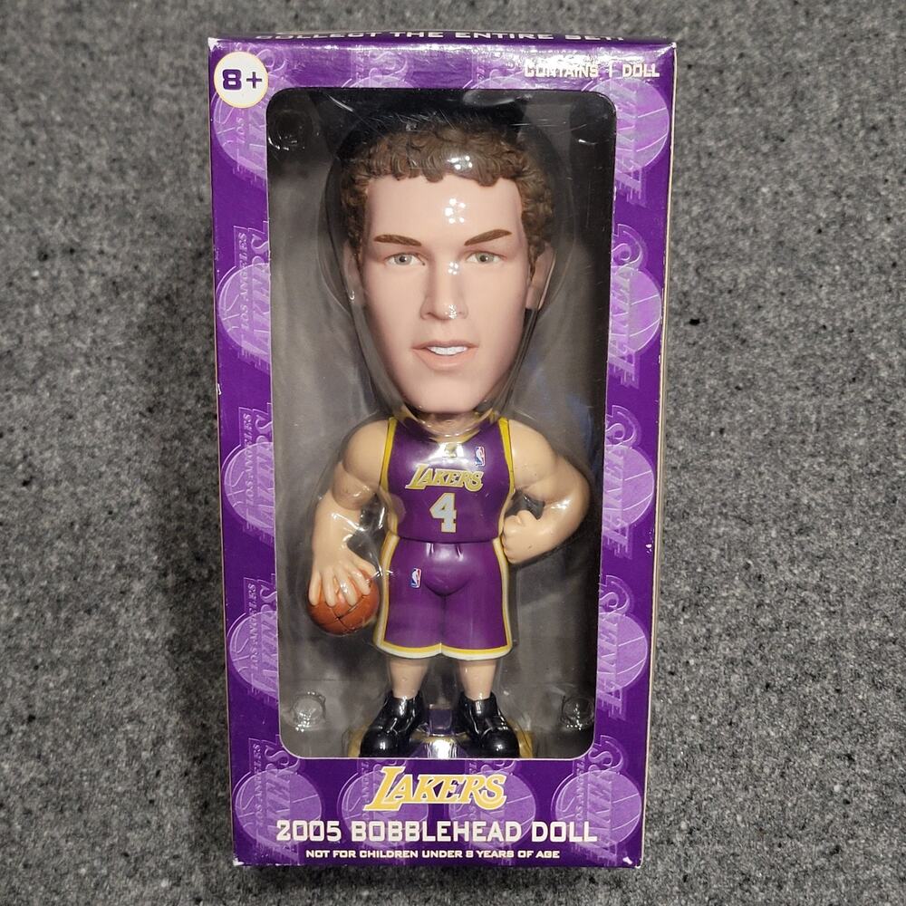Vintage LA Lakers Bobblehead Luke Walton#4 2005 Upper Deck Carls Jr Throwback